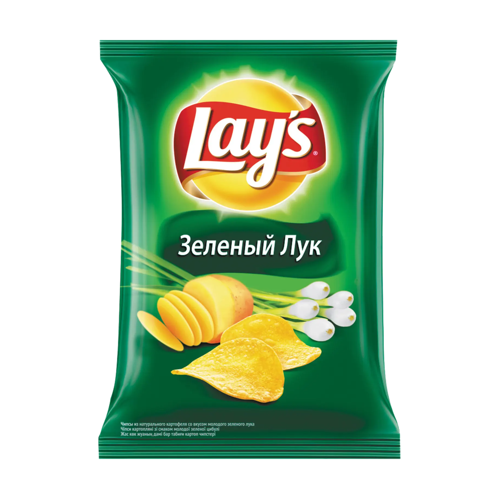 Lay’s Зелёный лук, 150 г — картофельные чипсы