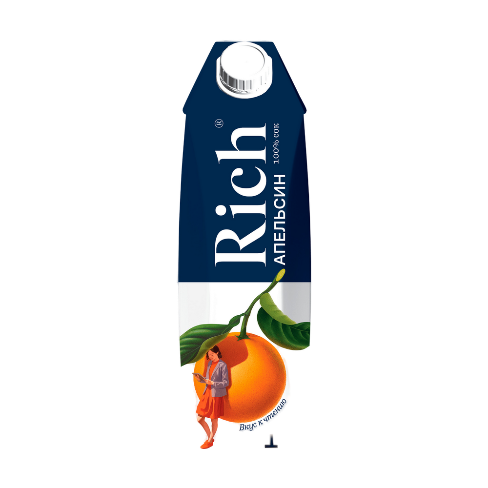 Rich Апельсин, 1 л — апельсиновый сок